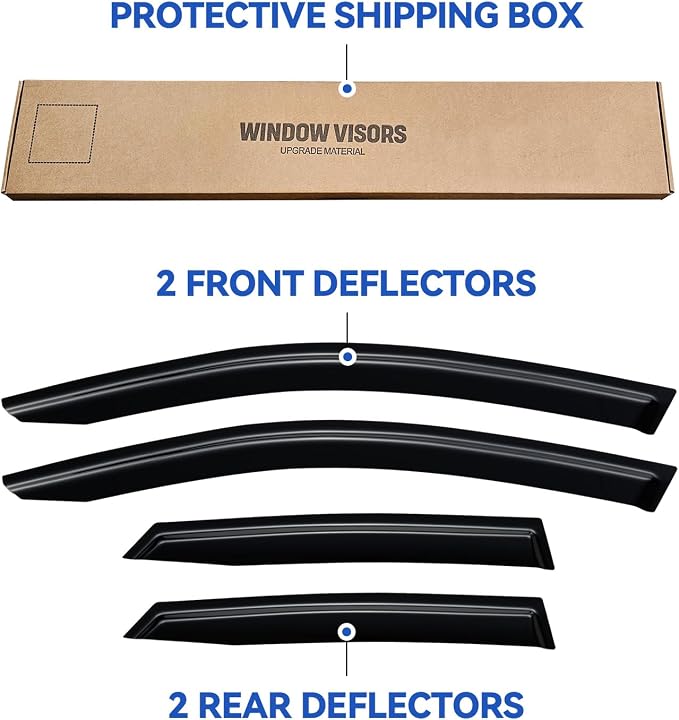 Window Visors Rain Guards for 2020-2026 Mazda CX-30, Out-Channel Window Vent Wind Deflectors Visors Shades for 20-25 Mazda CX30 2.5 S Select Sport Preferred Premium Turbo