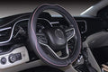 Small Size Steering Wheel Cover Anti-Slip,Safety,Soft,Breathable,Durable,Full Surround,Comfortable Grip Microfiber Leather (14-14.25 inch, Black Pink)