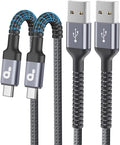 USB C Cable 10FT, 2Pack Long USB A to USB C Charger Cable, Type C Cable 3A Fast Charging Upgraded Extra Durable Braided USBC Cord Compatible with iPhone 17/16 15 Pro Max/Samsung Galaxy S23/LG and More