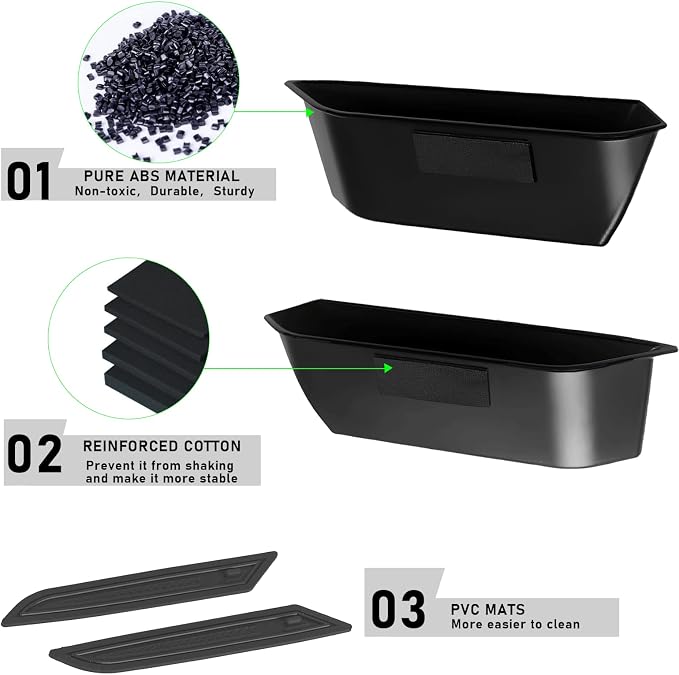 for Ford Bronco Accessories 2021-2025, Center Console Storage Organizer and Door Handle Storage Box, Insert Tray Armrest Storage Box for Bronco 2021-2023 2024 2025 2 Doors and 4 Door(4PCS)