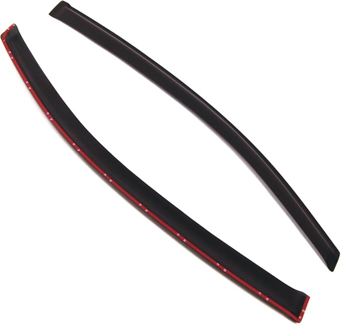 Outside Mount Window Vent Visors Rain Guards Compatible with Honda Civic Coupe 2012-2015 | Side Window Wind Deflectors Rain Shields | Black Tinted, 2 Pcs Set, BGWV-225