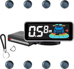 Backup Parktronic System Car Auto Vehicle Reverse with 8 Parking Sensors kit, LCD Display, Distance Detection (Meter/Foot Switchable), Buzzer Alarm and Voice Prompt Function（Livid Grey）