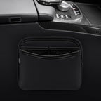 Car Seat Side Pocket Organizer, PU Leather Pouch Bag for Car Seat, Door, Window, Console, Registration Wallet Cards Trash Phone Sunglasses Holder Pocket for Auto