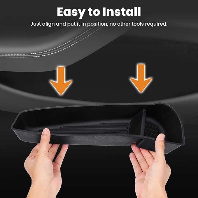 Car Door Side Storage Box for New Tesla Model Y Juniper 2025 2026 Accessories - Waterproof TPE Front Rear Door Insert Tray Organizer Slot Storage Protector 4PCS