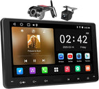 9" Android Double-DIN Car Stereo with 1080P Dashcam & Backup Camera, Wireless CarPlay Android Auto, WiFi/USB Tethering, 24B-EQ DSP/Bluetooth/FM/AM/GPS/SWC, HDMI Out, OTA Upgrade