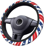 American Flag USA Patriotism Steering Wheel Cover Car Accessories Cute for Women Girls Girly Universal 15 Inch Neoprene Auto Interior Decor Anti Slip Car Truck Protector