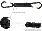 Paracord Keychain Carabiner Clip, D Ring Lanyard Hanger Stroller Hook for Water Bottle, Key, Backpacks, Men, Women