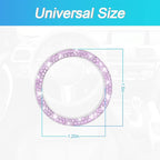 Car Bling Crystal Rhinestone Engine Start Ring Decals, 2 Pack Car Push Start Button Cover/Sticker, Key Ignition Knob Bling Ring, Sparkling Car Interior Accessories(Double Light Purple)