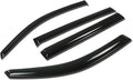 Window Visors Compatible with 08-13 Highlander, 4Pcs Front & Rear Tape-On Window Vent Visor Deflectors Rain Guard, Glossy Dark Smoke