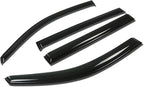 Window Visors Compatible with 08-13 Highlander, 4Pcs Front & Rear Tape-On Window Vent Visor Deflectors Rain Guard, Glossy Dark Smoke