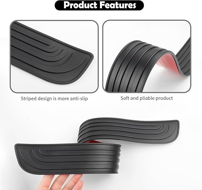 4PCS Car Door Edge Guards with 2.36" Width,Rubber Car Door Sill Protector for Doors Sills Anti-Scratch Protection,Universal Waterproof Doors Sill Protectors for Vehicles