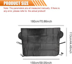 Car Windshield Ice and Snow Cover, 71" × 44.5" Waterproof Heavy Duty Oxford Fabric Auto Window Sunshade Cover, Universal Vehicle Exterior Protective Accessories for Sedan, SUV, Truck (Black)