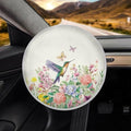 Steering Wheel Sun Shade Cover, Steering Wheel Sun Block Anti-Heat Aluminum Foil Steering Wheel Cover Steering Wheel Sun Heat Shield for SUV Truck Van, Hummingbird Floral