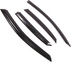 WD2-822B Dark Smoke 4 Pcs Set Window Visor (Outside Mount) Deflector Rain Guard Compatible with 2017-2018 Lexus NX200t NX300h