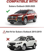 2020-2025 Tape-On Rain Guards for Subaru Outback Side Window Visor Deflectors, Premium Limited Touring, Durable Tinted Vent Shades 2021 2022 2023 2024, Window Visors Wind Deflector Dark