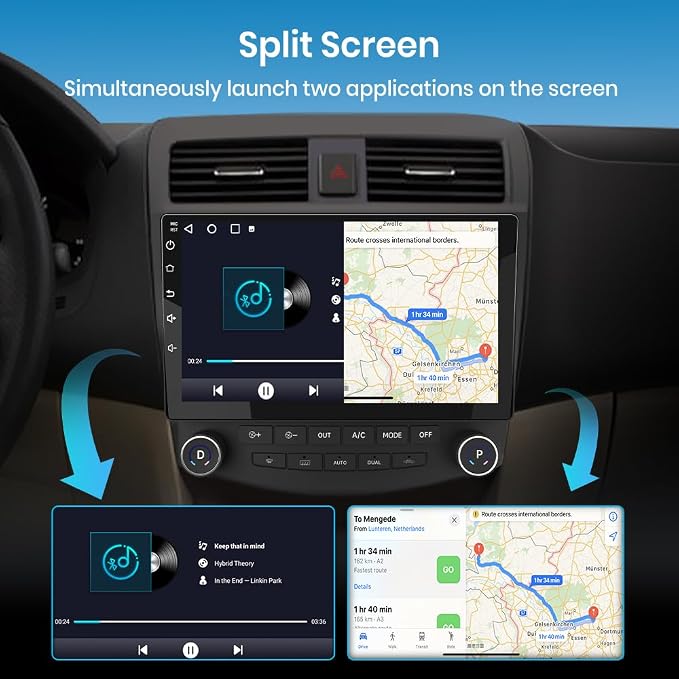 8Core 64GB Car Radio Stereo Android 13 for Honda Accord 7th 2003 2004 2005 2006 2007 with GPS FM CarPlay Android Auto