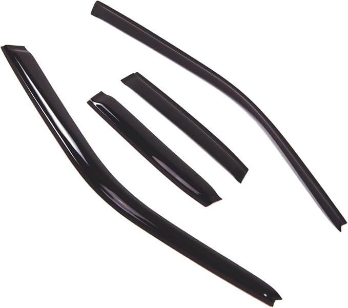 WD2-693 Dark Smoke 4 Pcs Set Window Visor (Outside Mount) Deflector Rain Guard Compatible with 1991-1996 Infiniti G20
