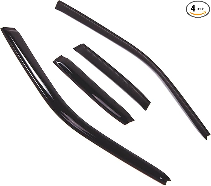 Outside Mount Window Vent Visors Rain Guards Compatible with Infiniti G20 1991-1996 | Side Window Wind Deflectors Rain Shields | Smoke Tinted, 4 Pcs Set, DGWV-693