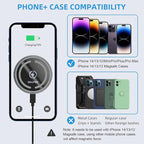 for MagSafe Car Mount Charger iPhone Wireless Car Charger, Stick on Dashboard Magnetic Phone Holder Mount for iPhone 17 Pro Max 16 15 14 Series, 15W Fast Charging, Aluminum Shell