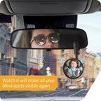 Watch-It – Monitor Mirror, Clip-On Cubicle, Computer Rear-View mirror, Convex for Personal Safety or Security, Cabinet Desk Rear-View Monitors Blind Spot