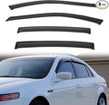 4pcs Out-Channel Smoke Tint Rain Guard Compatible with Compatible with 2004-2008 Acura TL Tape-On Vent Deflector Window Visors Car Accessories
