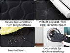 Dog Car Seat Cover for Back Seat - Hard Bottom Supports 400lbs, with Mesh Window & Non-Slip Bottom, for SUV & Truck (Black)