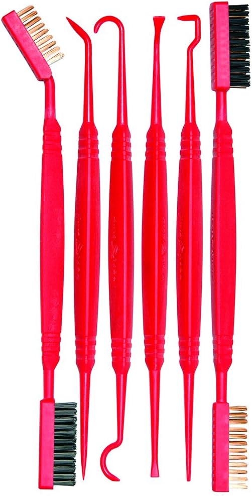 12-Piece Detailing Brush & Pick Set – Soft & Stiff Bristle Cleaning Brushes, Precision Picks & Hook Tools for Deep Cleaning, Maintenance & Detailing of Pistols, Rifles, and Outdoor Gear