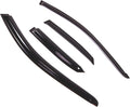 WD2-489 Dark Smoke 4 Pcs Set Window Visor (Outside Mount) Deflector Rain Guard Compatible with 2000-2004 Volvo S40