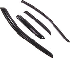 WD2-489 Dark Smoke 4 Pcs Set Window Visor (Outside Mount) Deflector Rain Guard Compatible with 2000-2004 Volvo S40
