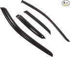 Outside Mount Window Vent Visors Rain Guards Compatible with Volvo S40 2000-2004 | Side Window Wind Deflectors Rain Shields | Smoke Tinted, 4 Pcs Set, DGWV-489