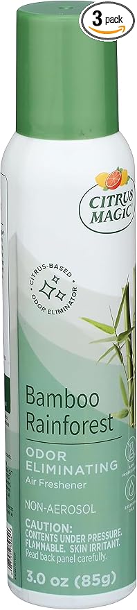 Odor Eliminating Air Freshener Spray, Bamboo Rainforest, 3-Ounce, Pack of 3