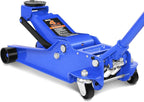 DNA Motoring Low Profile Hydraulic Trolley Service/Floor Jack, 4 Ton (8000 lbs) Capacity, Lifting Range 4.5"-20",Blue,TOOLS-00308