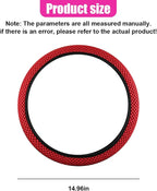 Elastic Stretch Steering Wheel Cover, Anti-Slip, 15inch, Red | Microfiber Odorless Breathable Ice Silk Car Steering Wheel Protector, Easy Carry, Warm in Winter & Cool in Summer