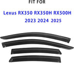 Tape On Window Rain Guards for Lexus RX350 RX350h RX500h 2023-2025 | 2023-2025 lexus rx350 window visor sun rain guard shade deflector,Car Accessories-4pcs