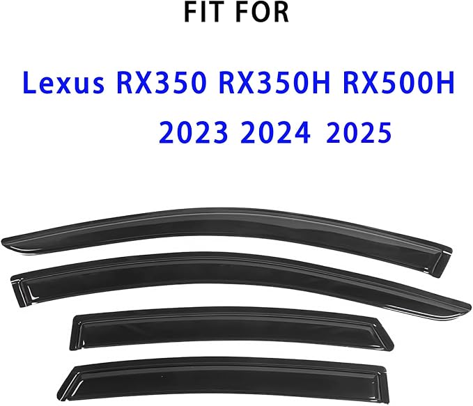Tape On Window Rain Guards for Lexus RX350 RX350h RX500h 2023-2025 | 2023-2025 lexus rx350 window visor sun rain guard shade deflector,Car Accessories-4pcs