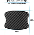 Mandark Car Door Handle Cup Scratch Protector, 4PCS 3D TPU Carbon Fiber Vehicle Door Bowl Sticker, Automotive Door Handle Paint Protective Film Cover Accessories, Universal for Most Cars (Small)