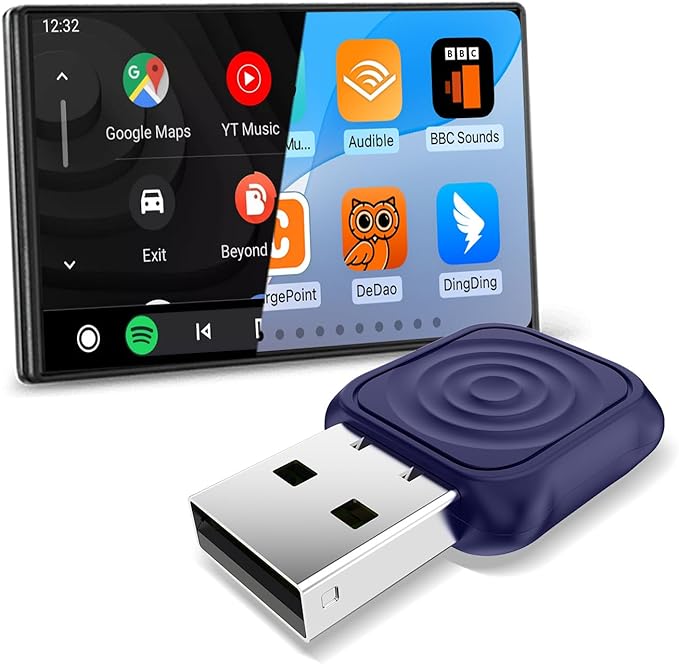 MiNi Ultra Wireless CarPlay & Android Auto Adapter - Plug & Play USB-A/USB-C Upgrade for Wired Cars | Retains OEM Mic, Sound Quality & Controls | OTA Updates