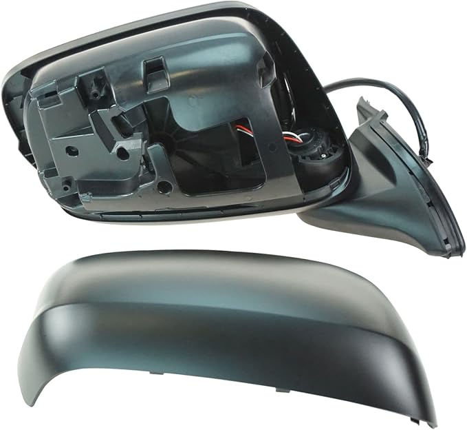 2 Piece Driver and Passenger Side Mirror Assembly Set Electric Adjustment Heated No Memory Black Compatible with 2009-2014 Honda Fit HO1320246 HO1321246