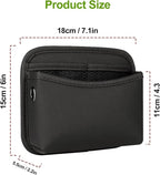Car Seat Side Pocket Organizer - PU Leather Auto Door Console Mini Storage Bag for Keys, Phone, Sunglasses, Registration, and Documents (Black)
