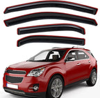 Extra Durable Clip-on in-Channel Auto Vent Window Visor, Fits 2010-2017 Chevrolet Equinox, UV Protection Rain Guard, Original Wind Deflector, No-Drill Easy Install, Dark Smoke, 4-Pcs