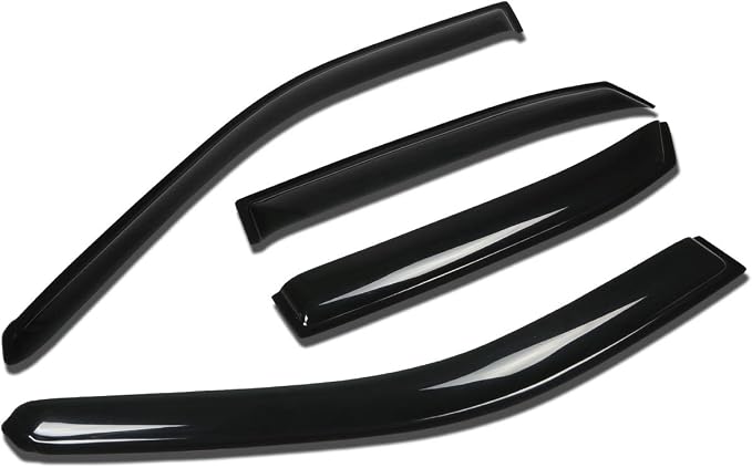 4Pcs Tape-On Window Visor Compatible with 2000 2001 2002 2003 2004 Avalon 4-Door 2000-2004, Deflector Rain Guard, Acrylic Black