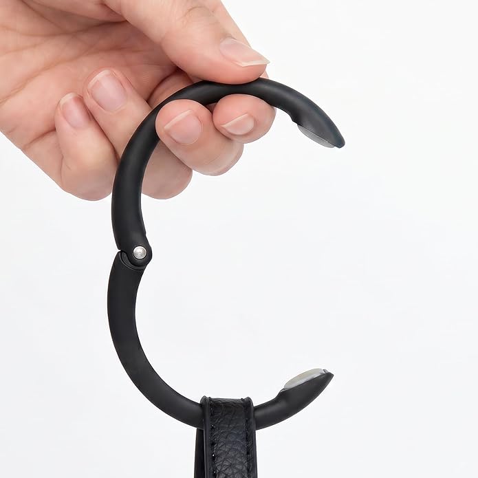 Bag Hanger Collection, The Ring that Opens into a Hook, Auto Closes | Holds 15 kg, Needs only 10mm to Hang a Hand Bag, Easy to Use with One Hand, The Instant Bag Hanger, 3 yr Warranty