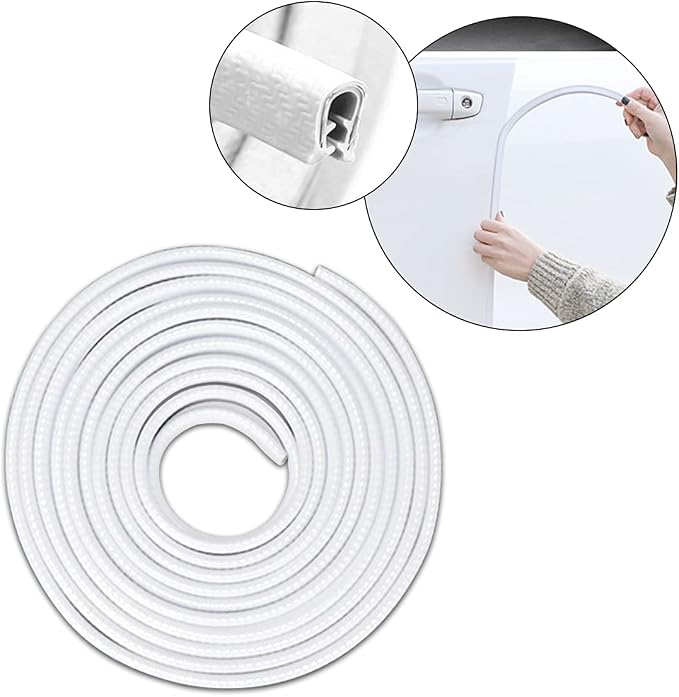 Car Door Edge Guards, 32Ft Universal Rubber Seal Protector U Shape Edge Trim Car Door Edge Protection for Most Car, Aluminum Boat Edge Guards