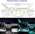 ABALDI El Wire Neon Light Car Interior LED Lights, Ambient Lighting Kits for Xmas Halloween Christmas Car Decoration(5m/16ft, Ice Blue)