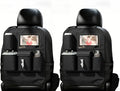 XDV Car Seat Organizers,Multi-functional Back Seat Protectors, Storage Pouches, Child kicking prevention and Tray Holders Kick Mats Back (for Cars, Kids,and Rear Seats) (Black, 2 Pack)