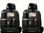 XDV Car Seat Organizers,Multi-functional Back Seat Protectors, Storage Pouches, Child kicking prevention and Tray Holders Kick Mats Back (for Cars, Kids,and Rear Seats) (Black, 2 Pack)