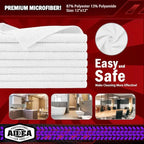 AIDEA Microfiber Cleaning Cloth White 150PK, Microfiber Towels for Cars, Premium Car Cloth, Dusting Cloths Lint Free Cleaning Rags for SUVs, House, Kitchen, Window, Workshops,12×12"