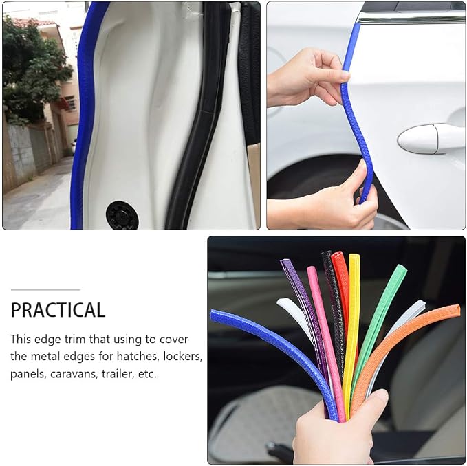 Car Door Edge Guards Rubber U Shape Edge Trim Seal Strips Protector Car Door Edge Protection for Car Auto Vehicle 10M