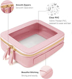 Travel Clear Makeup Bag Set, TSA Approved Cosmetic Bag Case with Zipper Portable Makeup Pouch Toiletry Bag Traveling Cosmetic Organizer Storage Bag Car Organizer Car Essentials
