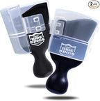 Car Interior Detailing Brush - Black, 2 Pack | Cleans auto vents, panel crevices & seat seams. Soft bristles with cover. Perfect vehicle care gift for men and women.